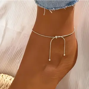Adjustable Stainless Steel Anklet - Classic & Sexy, Hypoallergenic, Perfect for Casual Attire, for Spring