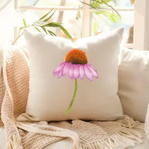 Purple Coneflower Pillow
