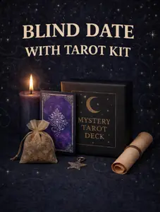 Blind Date With Tarot – Mystery Deck Gift Box, Crystals & Candle with Cleansing Ritual