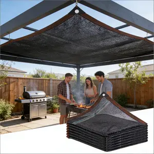 Summer garden mesh shade cloth, black shade cloth with perforations, mesh blackout cover, suitable for greenhouses, patio plants, gardens, pools, and camping, Sunshade Canopy