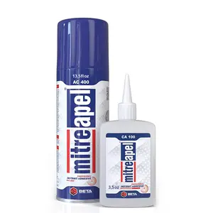 MITREAPEL Super CA Glue with Activator 3.5 oz & 13.5 fl oz - AC400 MITREAPEL Super CA Glue with Activator 3.5 oz & 13.5 fl oz - AC400