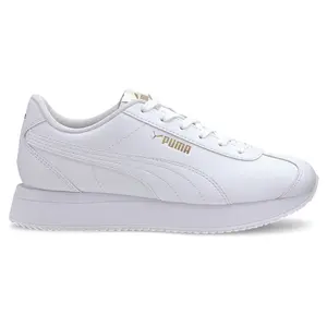 PUMA Womens Turino Stacked Platform Sneakers Shoes Casual - White PUMA Womens Turino Stacked Platform Sneakers Shoes Casual - White