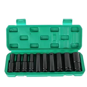 Impact socket sets suitable for both electric and manual wrenches, interchangeable steel sockets, high-torque tool kits