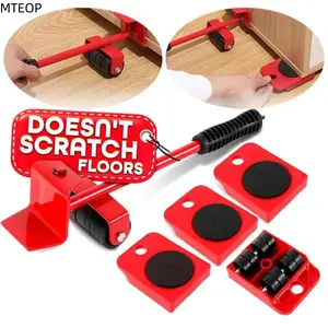 Heavy Duty Furniture Mover and Lifter Set, 600 Lbs Capacity with 360° Swivel Wheels, Non-Slip Dolly for Home Easy Moving Sofa Refrigerator Cabinet