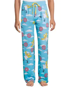 The Simpsons Pajama Pants Men's Homer Simpson Doughnuts Lounge PJ Bottoms