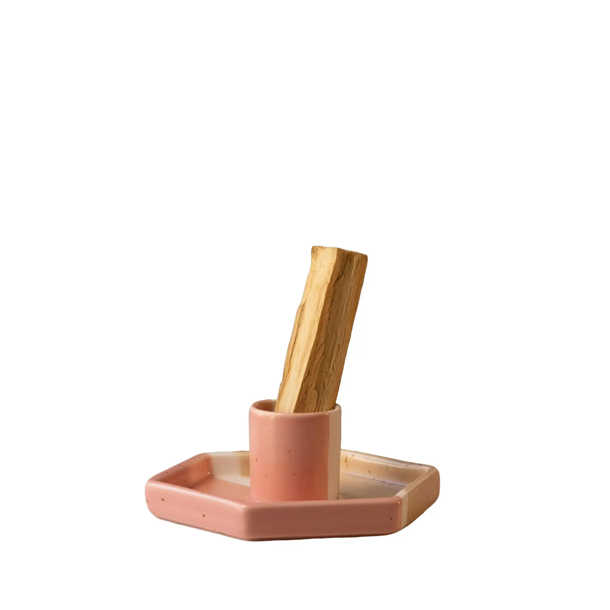 Nurture. Move. Thrive: Palo Santo Holder–Beautiful, Hexagon CeramicHolder for All Types of Sage and Palo Sticks. Sturdy Incense Cone Holder, Sage Burner Holder, Palo Santo Holder for Safe Burning