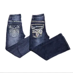 MENS BOOT CUT ACE Jeans with Distinctive Embroidered Pockets and Classic Fit for Everyday Wear