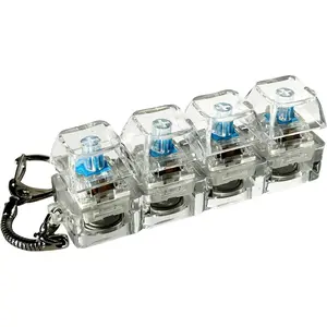 Keyboard Fidget Toy for Adults Fidget Keyboard Clicker Toys with LED Lights Keychain Stress Relief for Anxiety Decompression (1pc)