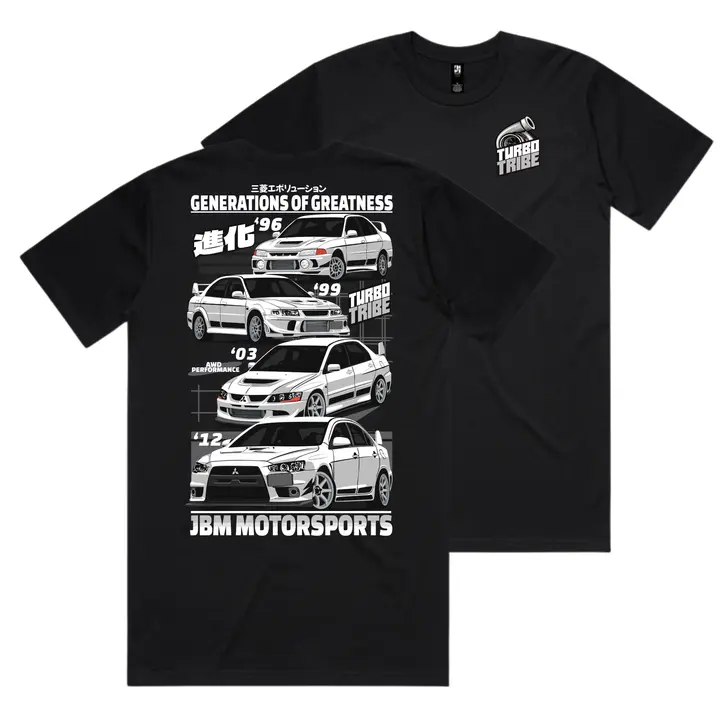 JBM Motorsports - Evo Generations T-shirt Cotton Unisex
