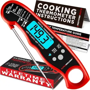 Alpha Grillers Digital Instant-Read Meat Thermometer - Kitchen Utensil for Cooking, Grilling - Professional Fathers Day Gift for Dad