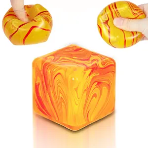 Quiet Squeeze Toy – 2.76in Fidget Toy Calming Stress Relief Toy Fun & Relaxing for Kids and Adults (ORANGE)