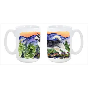 Carolines Treasures  Alaskan Malamute Dishwasher Safe Microwavable Ceramic Coffee Mug 15 oz.