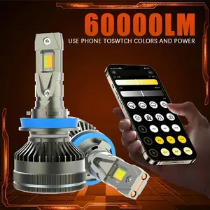 Beyond Traditional Bulbs: App Control LED Headlights. 150W high power with smart phone adjustment. Better than any halogen vs LED headlights. Choose your favorite light color via App for the best driving experience. High Lumen Headlight