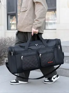 Foldable Travel Bag Fashionable Duffel Bag Large Capacity Luggage Bag Multi-Pocket Sports Storage Bag, Durable Lightweight Design, Ideal for Outdoor Activities & Daily Use