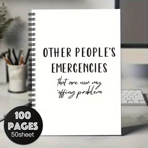 1pc Humorous Spiral Notebook - For Meeting Summaries, Study Insights, and Life Records, 100 Pages, 8.27x5.51in, Fun Gift Idea for Office Friends