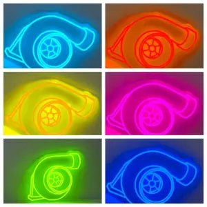 Turbo Design Neon LED Display Stand, Wall Mounted Decorative Light, Novelty Lighting for Garage, Motorcycle Repair Shop, Auto Repair Shop, Man Cave, Atmosphere Lighting, Led Neon Lights
