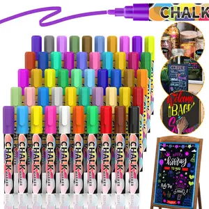 Liquid Chalk Markers Pens,Washable & Wet Erase Neon Chalk Makers for Blackboard, Chalkboard Signs, Glass Window, Graduation Celebration School,Erasable Window Markers for Cars,Bistro, Glass, Poster, Business, Art Markers