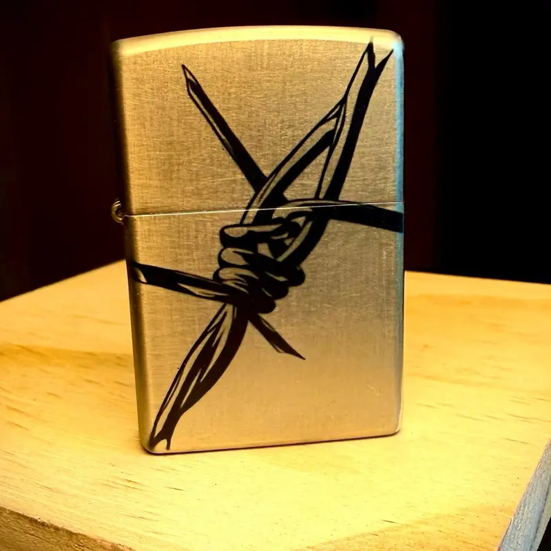 Custom Barbed Wire Zippo Lighter