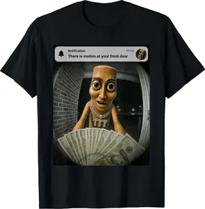 Tung Tung Tung Sahur Triple T Motion at Your Front Door Brainrot Meme T-Shirt Funny Graphic Tee