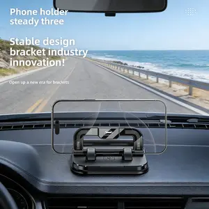 Car Temporary Parking Sign, Phone Number Plate, Rollable Parking Card Holder, Mobile Phone Stand, Two-In-One Car Accessory