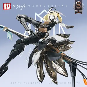 Robot Model Kit Set, Multi-Form Variable Robot Girl Assembly, Magnetic Replaceable Head Sculpture, High Mobility Skeleton, Long Display Components, Articulated Figures, Articulating Figurines
