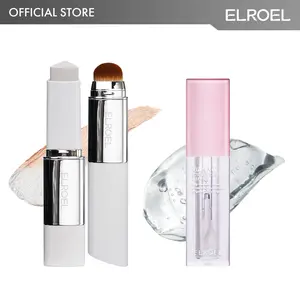 ELROEL Blanc Cover Cream Stick V Color-Changing Foundation (0.04 oz) + ELROEL Blanc Essential Lip Oil (0.15 fl oz) #SummerVibes