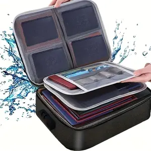 Secure Document Storage Bag, Waterproof File Folder, Spacious ID Holder, Office Use, Business Card Holder, Bill Organizer, Multifunctional Storage Solution
