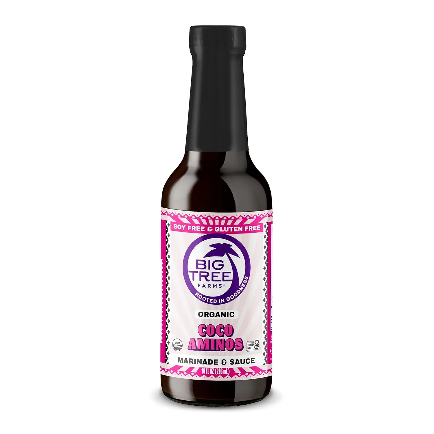 Big Tree Farms Organic Original Coco Aminos Liquid Sauce - 10 Fl Oz (Pack of 1), Soy-Free, Low Sodium, Gluten-Free, Kosher, Non-GMO, Umami Flavor, Marinade & Dip, Soy Alternative