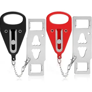 Portable Door Lock-2 Pack Solid Heavy Duty Extra Lock for Additional  and Safety in Hotel,Apartment,and  Unauthorized Entry in Traveling, AirBNB, Apartment and College