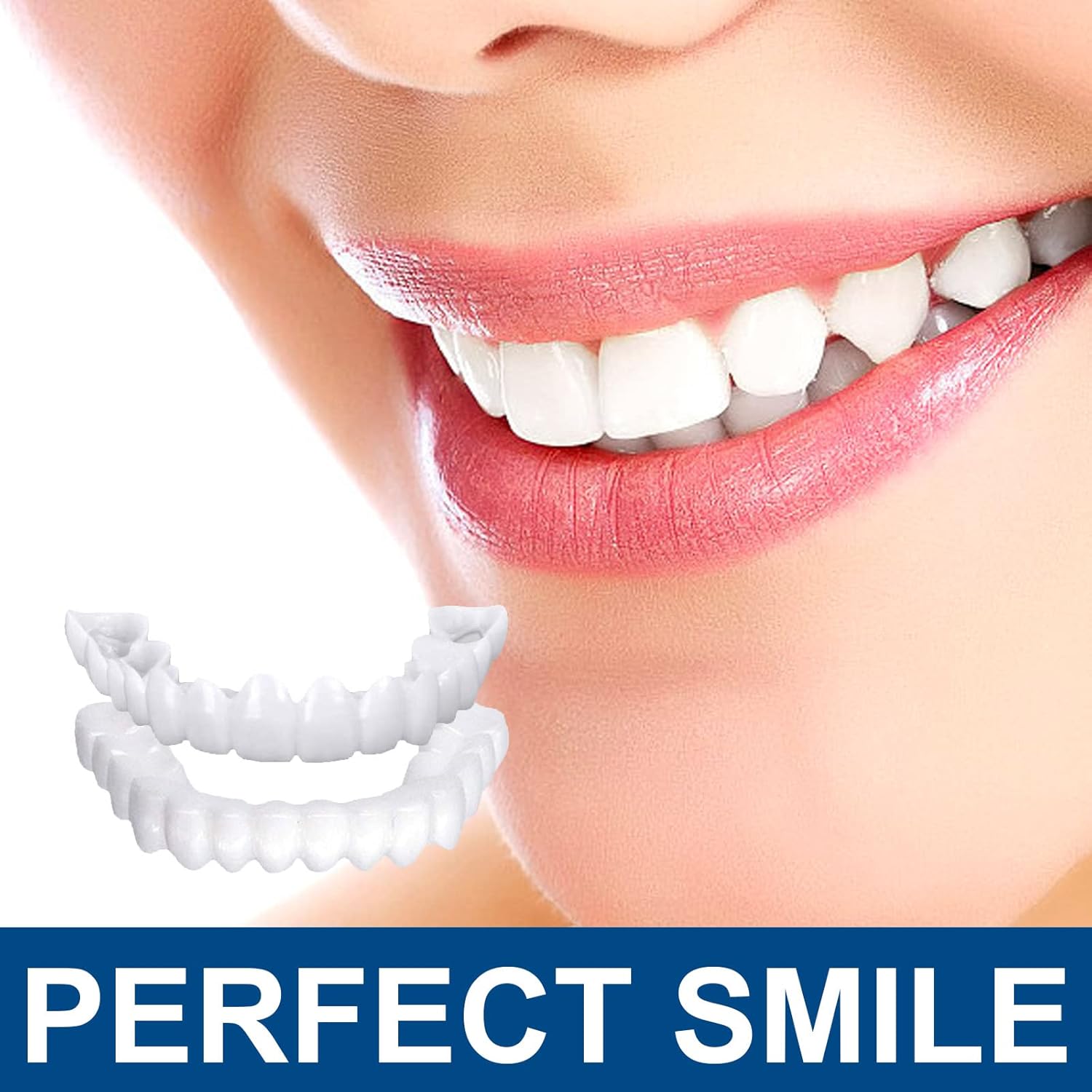 Permanently conceal missing teeth? 2026 Snap On Veneers Smile Upgrade 3 Pairs - Ready Confidence Instant Porcelain Look Moldable Reusable Teeth Cover Photo