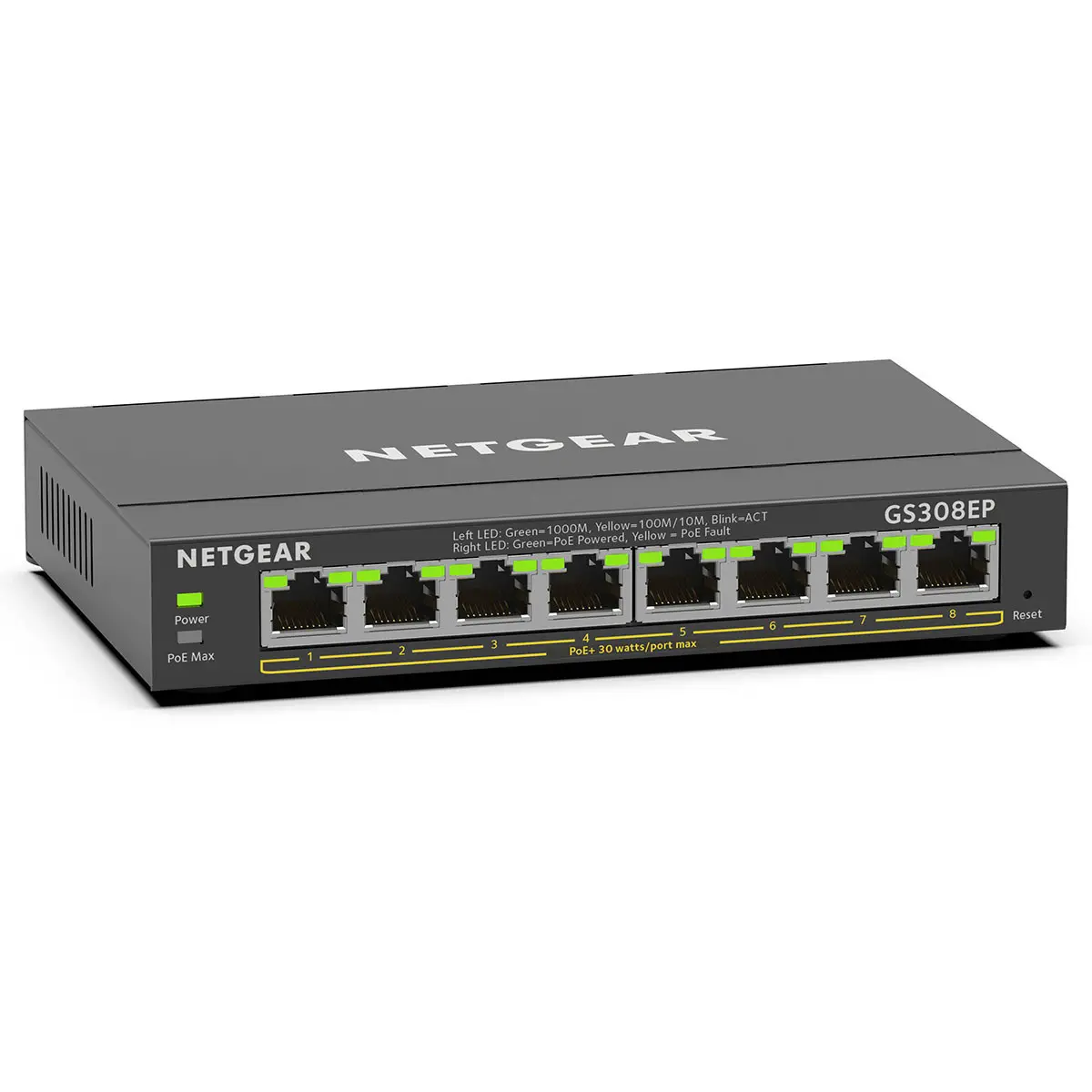 Netgear GS308EP 8-Port 62W PoE+ Gigabit Ethernet Plus Managed Switch