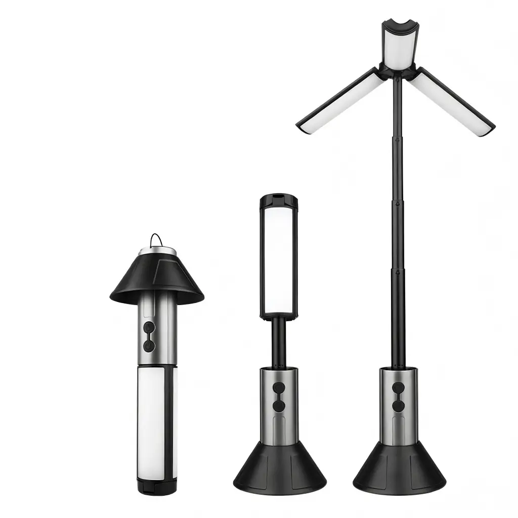 Telescopic Camping Light, Rechargeable 6000 High Lumens Magnetic LED Flashlight with Tripod Stand, Dimmable IPX5 Waterproof for Outdoor & Emergency Use, Rechargeable Flashlights High Lumens, High Power Flashlights, Hiking Flashlight