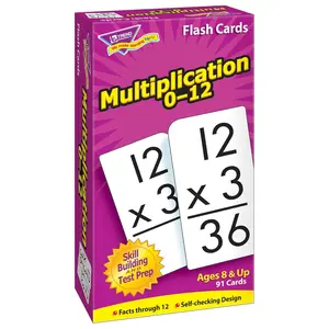 TREND ENTERPRISES: Multiplication 0-12 Skill Drill Flash Cards, Exciting Way for Everyone to Learn, Facts Through 12, Self-Checking