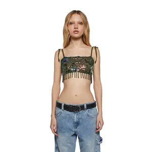 Fluorescent Eden Crop Tank