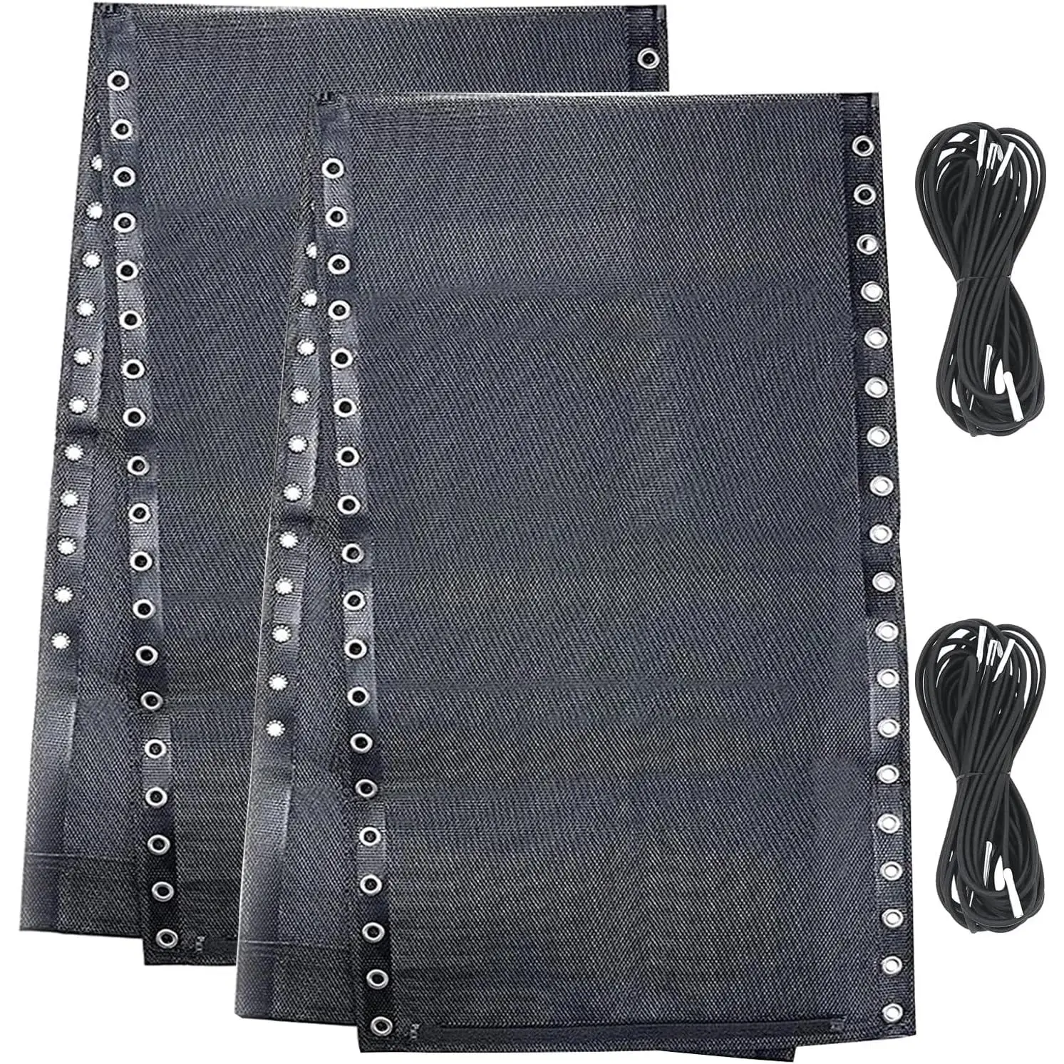 Zero Gravity Chair Replacement Fabric Set of 2, 17'' with Cord, Kit for Patio Sling Lawn, Black