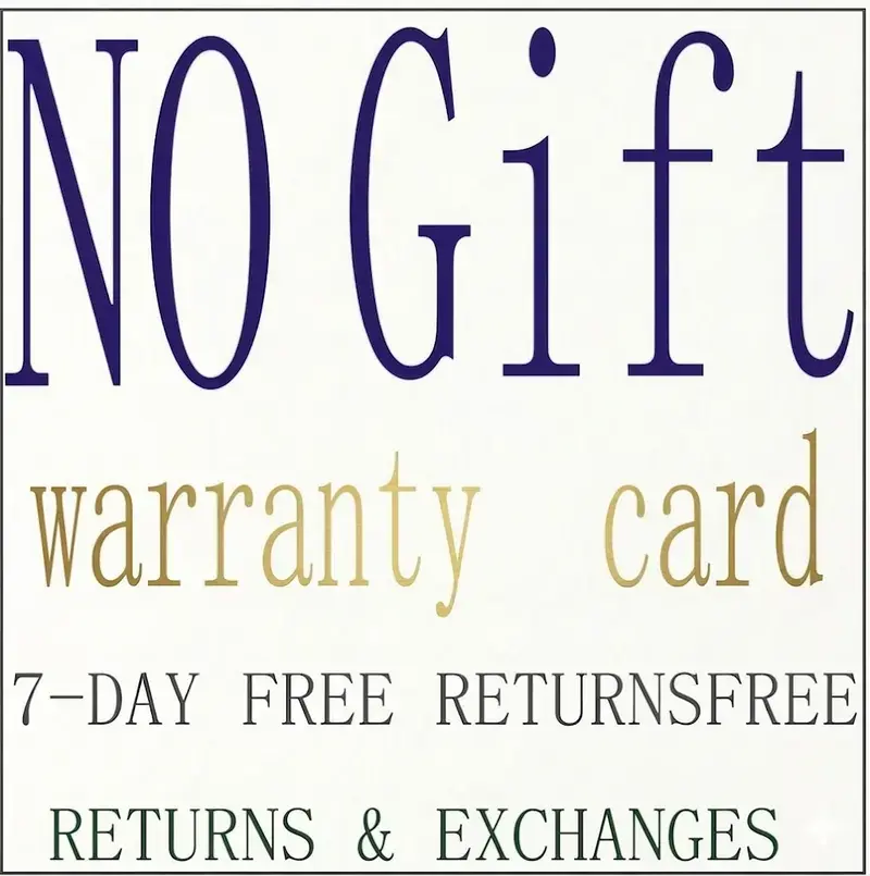 NO GIFT ! !! WARRANTY CARD FOR SHIRT