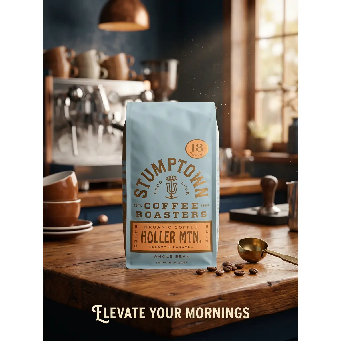 Organic Berry-Infused Holler Mountain Light-Roast Whole Bean Coffee, 18oz