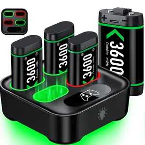 Kydlan Charger for Xbox One Controller Battery Pack with 4x3600mWh USB Rechargeable Xbox One Battery Charger Station for Xbox Series X|S Controllers, Xbox One S/One X/Elite Controllers-Xbox One Accessories