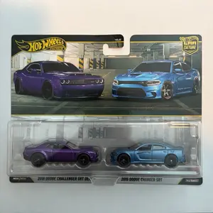 Hot wheels premium 2 Pack 2018 Dodge Challenger Srt Demon And 2015 Charger Srt
