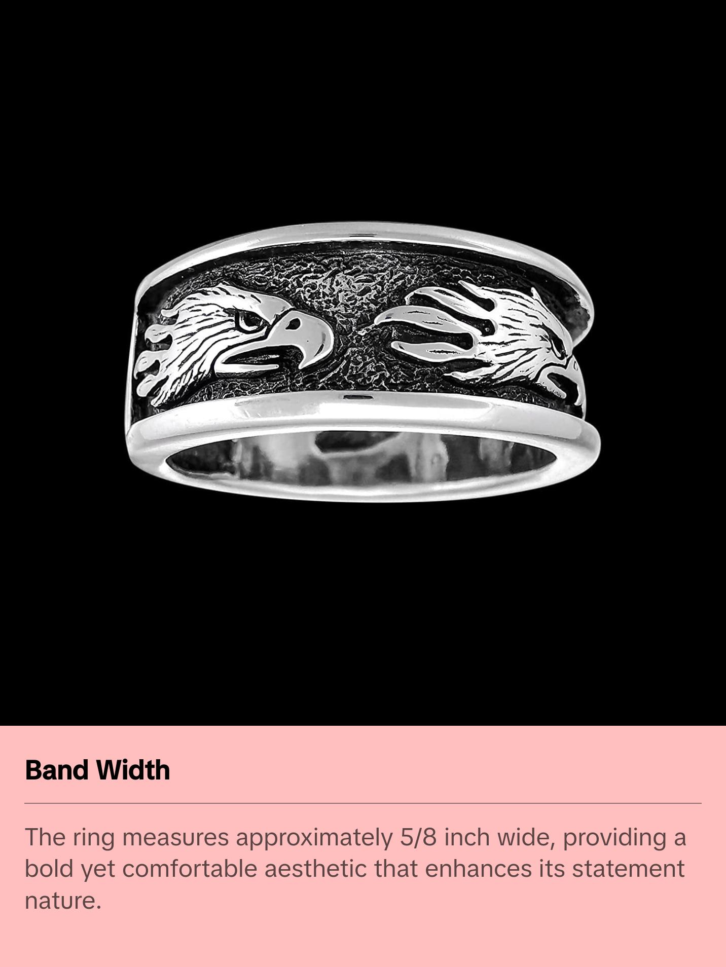 Sterling Silver Freedom Eagle Ring