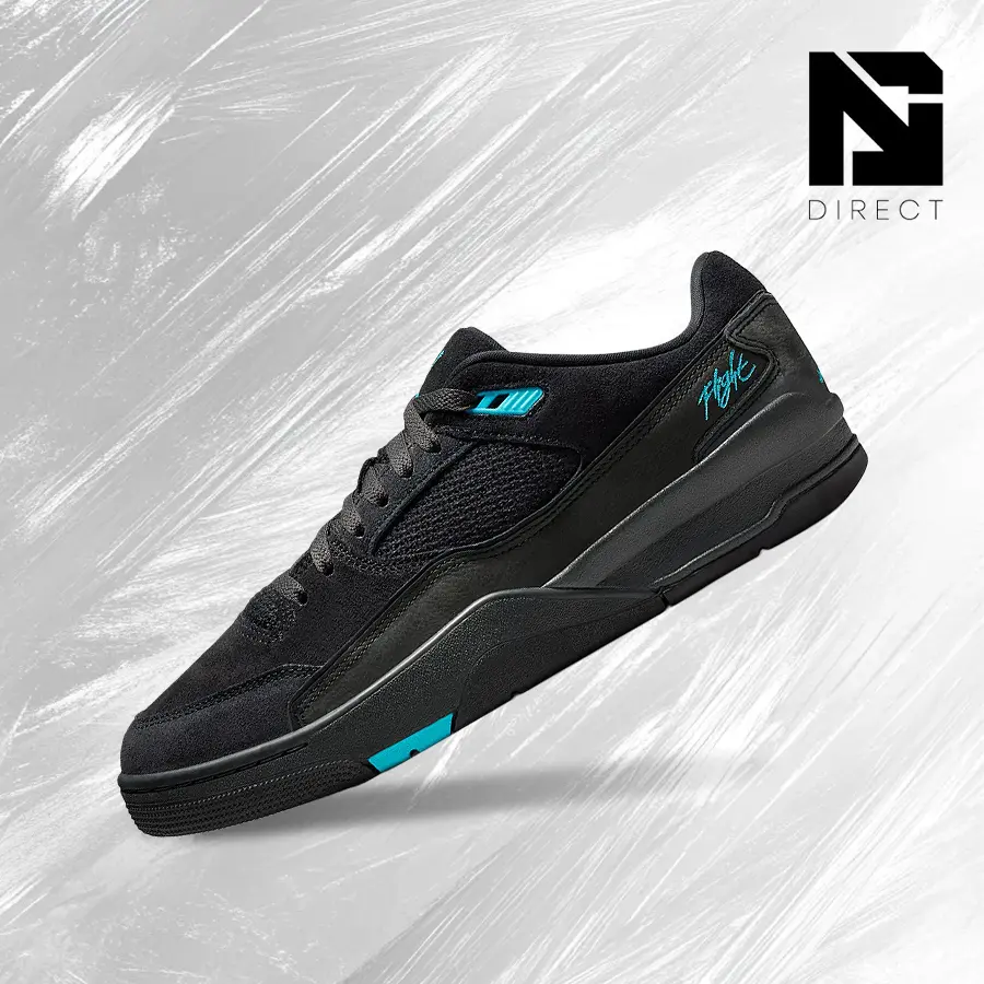 NIKE Men's Jordan Flight Court Running Shoes - Black Gamma Blue, Shock-Absorbent Comfort, Gym Streetfit Casual Wear, Vintage Spring-Summer Style, Back to School - HF3255-040, Male