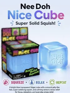 Schylling NeeDoh Nice Berg Giant Cube - Sensory Stress Relief Squeeze Toy with Super Solid Squish (Pack of 1)