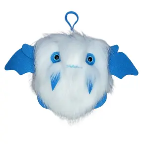 Cloudy the white and blue Floof Monster Friend KEYCHAIN/Plush clip