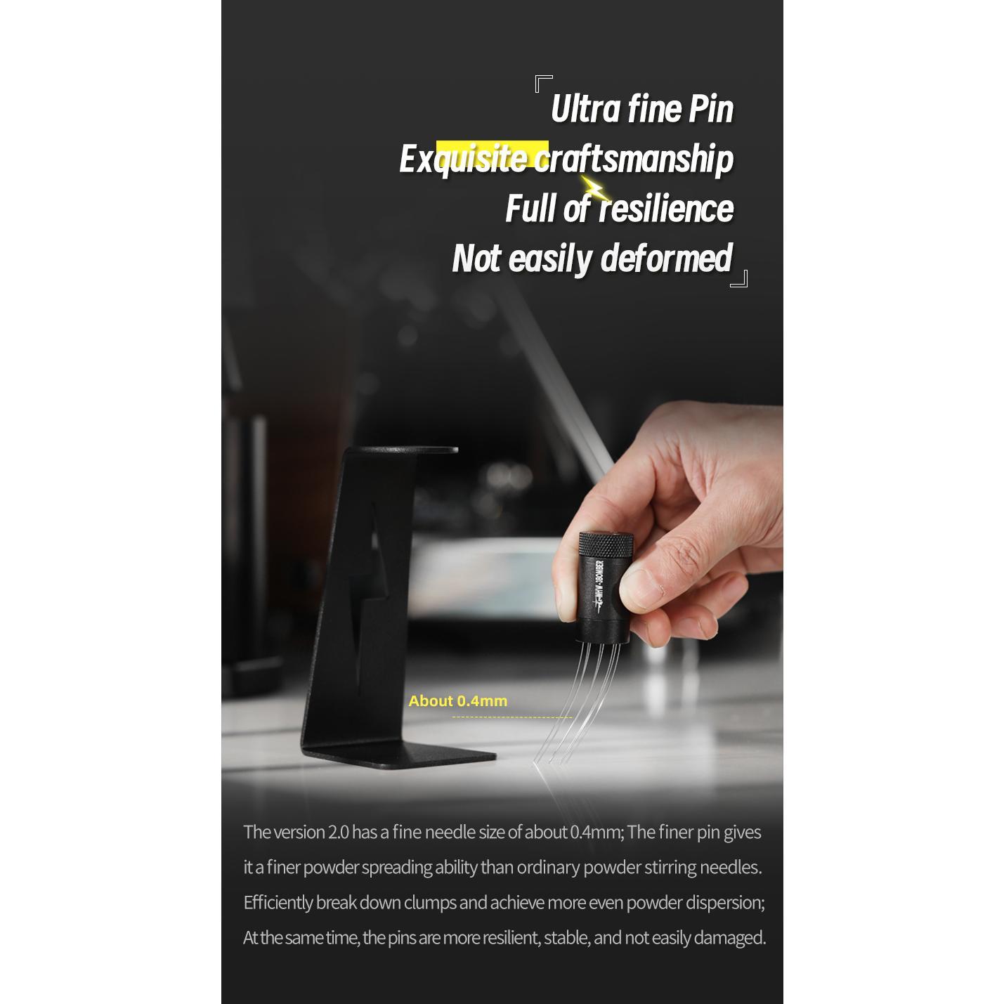 MHW-3BOMBER Espresso Distribution Tool Coffee WDT Adjustable Needles Stirrer with Magnetic Rack Professional Barista Accessories