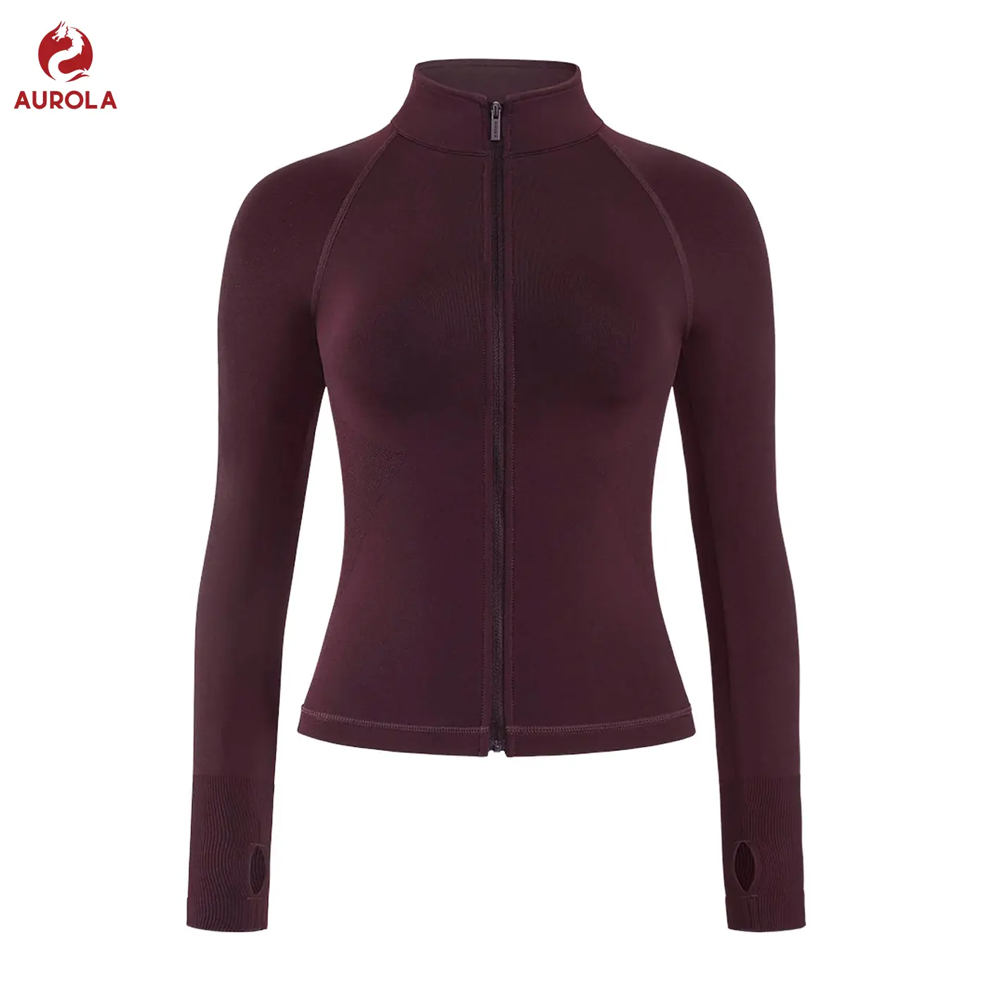 AUROLA Influence Athletic Workout Jacket for Women, Lightweight Slim Fit Full Zip Running Yoga Sports Jacket with Thumb Holes summerwins