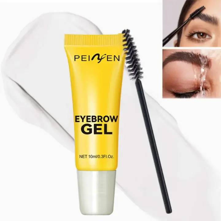Strong Hold Eyebrow Gel with Brush – Clear Brow Sculpting Gel, Waterproof & Smudge-Resistant Eyebrow Setter for Natural Feathered Brows, Long-Lasting Makeup for Women & Girls, Daily Makeup Cosmetics