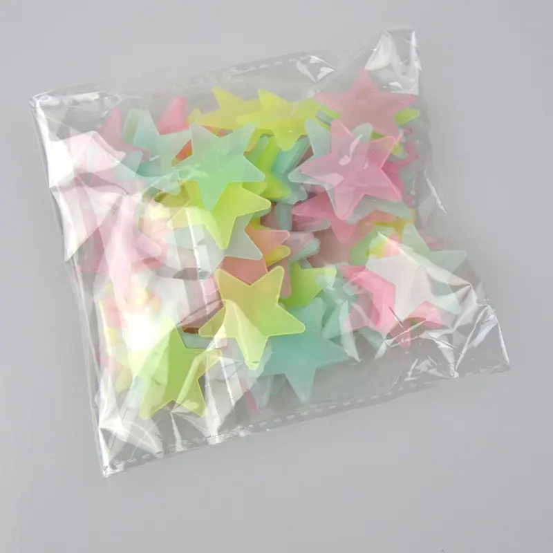 100pcs Colorful Glow-In-The-Dark Star Stickers Set, Decorative Stickers, Luminous Wall Sticker, Bedroom Living Room Ceiling Wall Decor, Decorations Supplies, Perfect for Home Decoration & Party Supplies