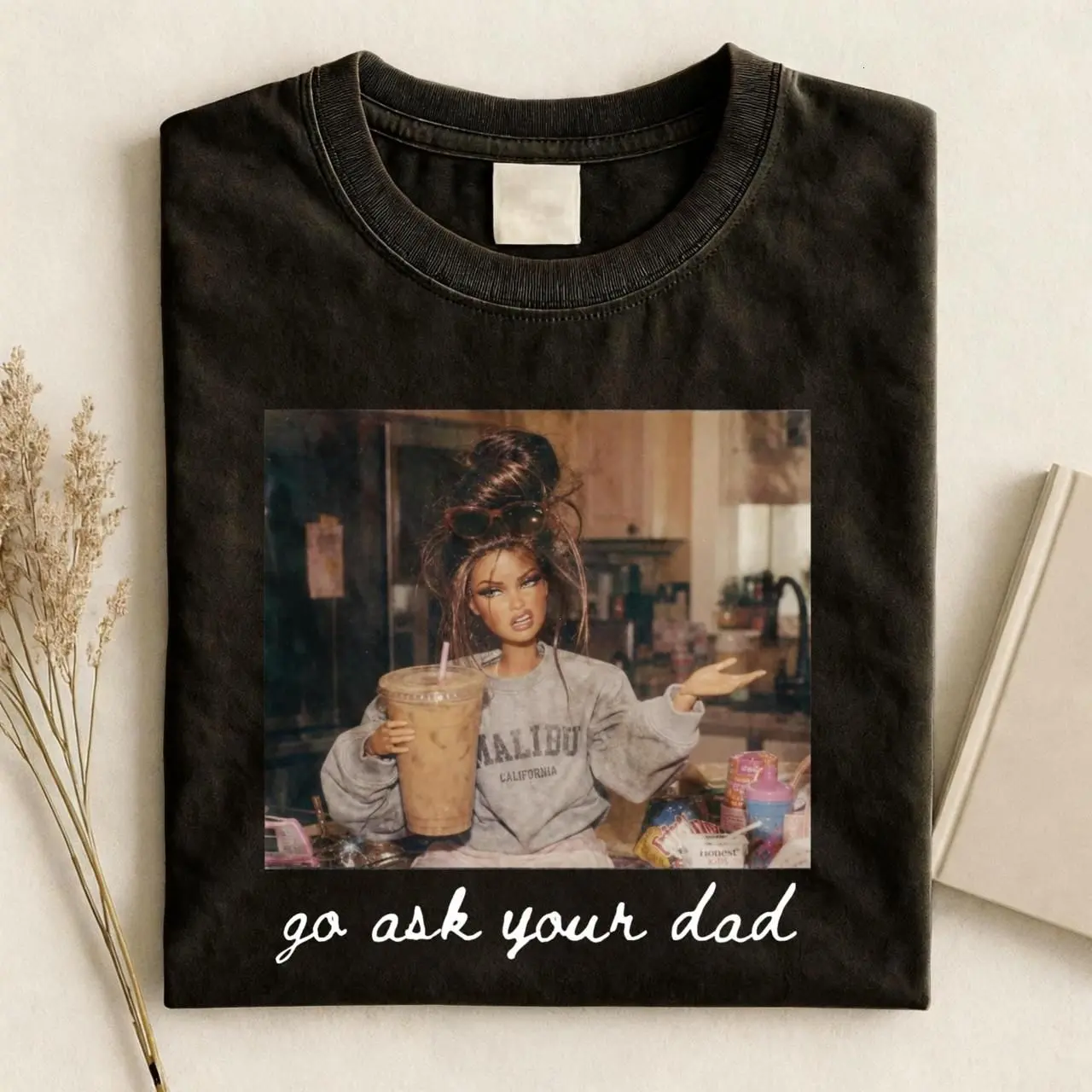 Go Ask Your Dad Shirt Funny Motherhood Y2K Tee Funny Disgusting Doll Face Meme Tank Top Disgusted Retro Doll Sublimation Design Trendy Gifts