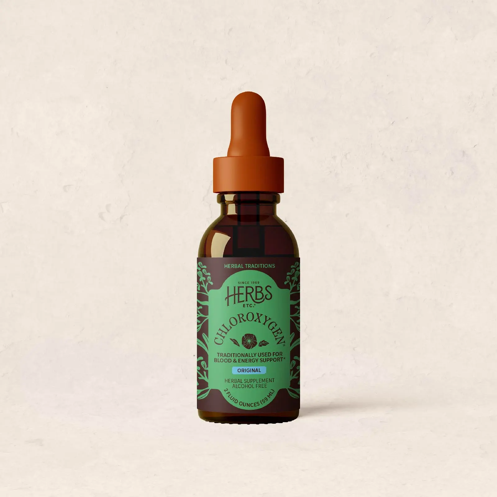 Herbs Etc. ChlorOxygen Chlorophyll Concentrate - Highly-Concentrated Energy Support - Aids Healthy Blood Circulation - Natural Vitality Support - Alcohol-Free - 2 fl oz (About 132 Servings)