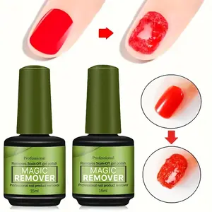 Gel Nail Polish Remover, Soak-Off Quick Remover, 3-5 Min Quickly Remover Nail Polish- Nail Polish Remover for Gel Nails, Nail Glue - At Home, Suitable for Nail Salons Acetone Resistant Gentle